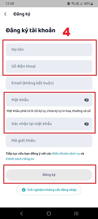 các bước đăng ký tài khoản hakinet